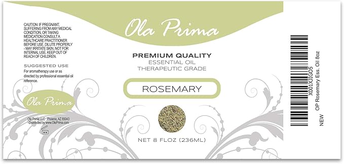 Ola Prima Rosemary Essential Oil - Pure Rosemary Oil (8 Fluid Ounces) - Bloomnest