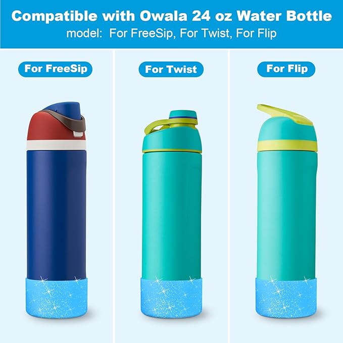 Silicone Boot for Owala Water Bottle 24 oz 32 oz 40 oz, Anti-Slip Protective Sleeve for FreeSip/Twist/Flip Stainless Steel Water Bottles Accessories BEONSKY