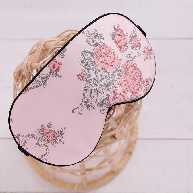 Maxfeel 100% Pure Silk Eye Mask - Sleep Eye Cover in Floral Colors (#1) - Bloomnest