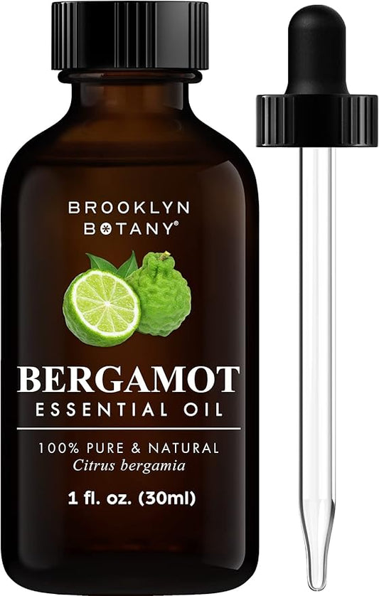Brooklyn Botany Bergamot Essential Oil - 100% Pure and Natural - Premium Grade Oil with Dropper - for Aromatherapy and Diffuser - 1 Fl Oz - Bloomnest