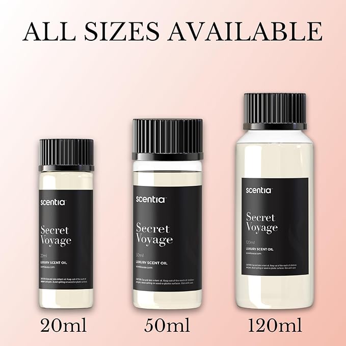 Scentia Hotel Diffuser Oil Inspired by The Baccarat Hotel Scent - 20 mL 0.67 fl oz - Essential Oil Blend of Cedar &Jasmine for Aromatherapy & humidifiers - Secret Voyage, Graduation Gift Scentia