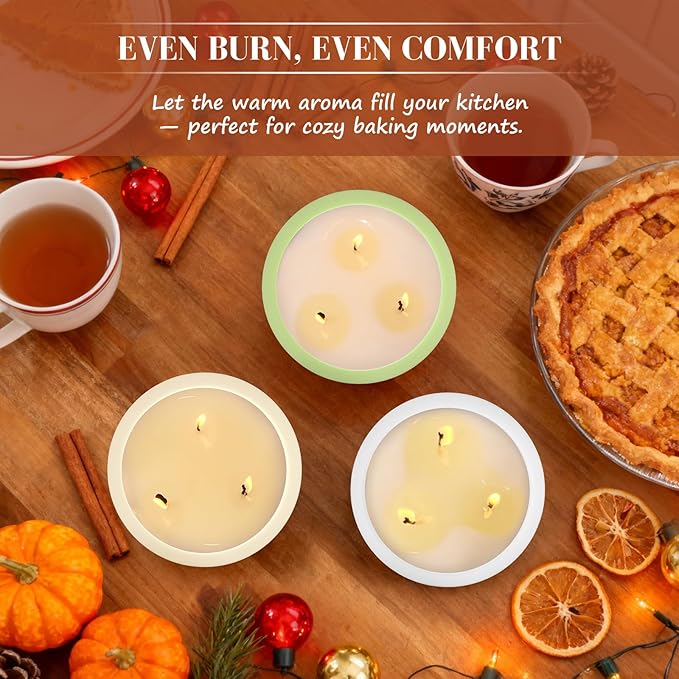 Viyffo Fall Candles - Vanilla Cupcake, 3 Wick Large Scented Candle, 20oz Soy Candles for Women & Men, Non Toxic Aromatherapy Candle, Ceramic Velas Perfect for Autumn Home Decor & Gift - Bloomnest