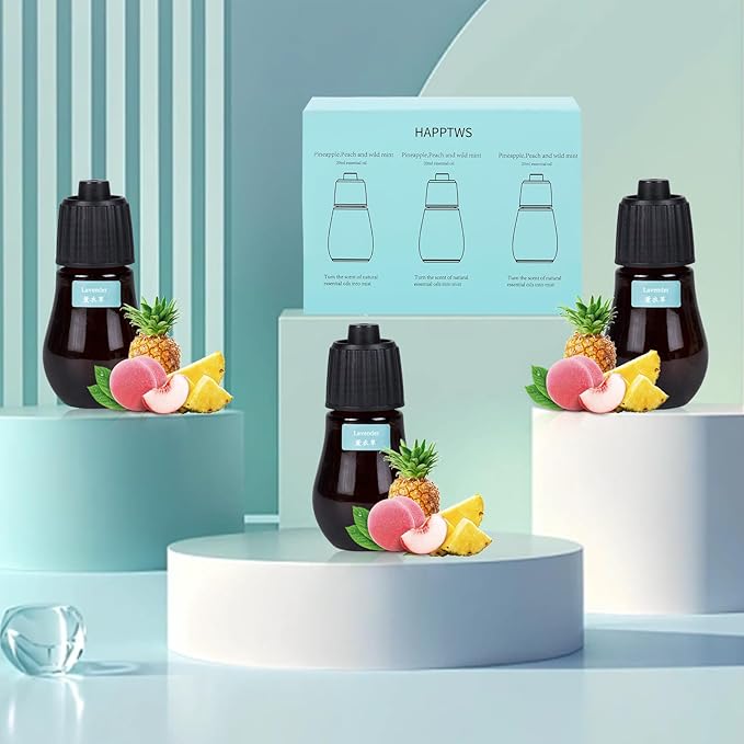 Diffuser for Essential Oils and Aromatherapy Pineapple, Peach, Wild Mint HAPPTWS