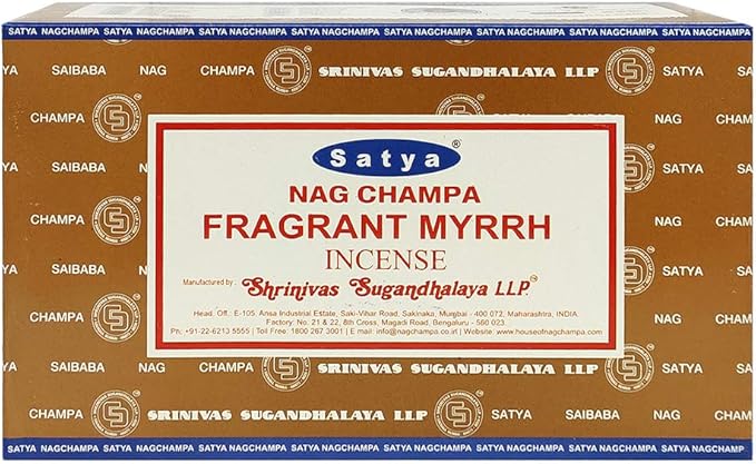 Fragrant Myrhh Incense Sticks and Incense Stick Holder Bundle Insence Insense Satya - Bloomnest