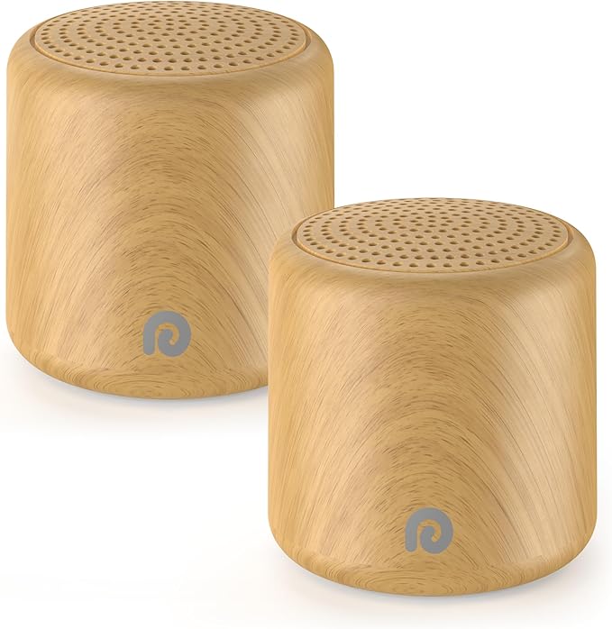 Dreamegg Portable Sound Machine - Travel Sound Machine for Sleep, Features Powerful Battery, Egg-Sized, 16 Soothing Sounds, Timer, Sound Machine for Baby Adults Office Privacy Home Gift, 2 Pack, Wood