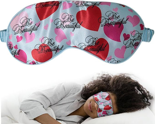 Luxury Elastic Band Sleep Mask – Soft, Lightweight & Ultra Comfort-Perfect for Light Blocking Wake up Radiant-Blue - Bloomnest