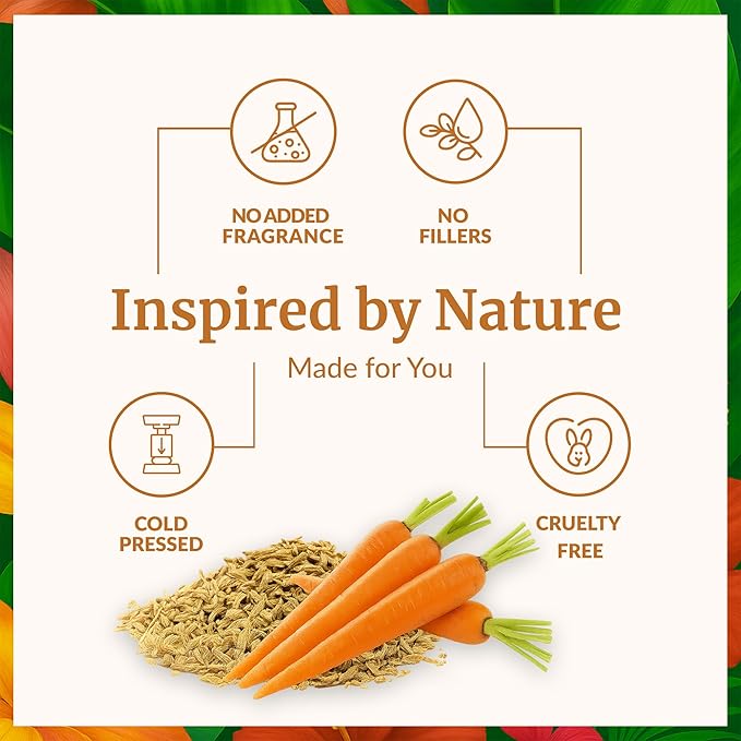 SVA Carrot Seed Oil - 4 Fl Oz – 100% Natural Cold Pressed Carrot Oil - for Face, Skin Care, Hair Care, Scalp Massage & Body Massage – Carrier Oil with Dropper - Bloomnest