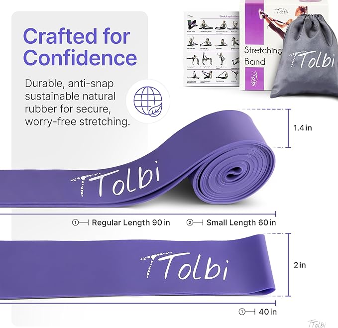 Premium Stretch Bands for Dancers - Flexibility & Ballet Stretching Band, Dance Equipment for Splits & Strength, Ideal Gifts for Ballet, Gymnastics, Cheerleading, Yoga and Pilates Training Stuff - Bloomnest