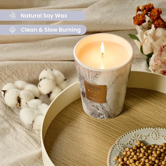 M&SENSE Summer Night Scented Candles for Home, Lead-Free Wick Highly Scented Jar Candles, 14.1 Oz 80 Hours Lasting Burning Candles Gifts for Women, Relaxing Aromatherapy Candle for Stress Relief - Bloomnest