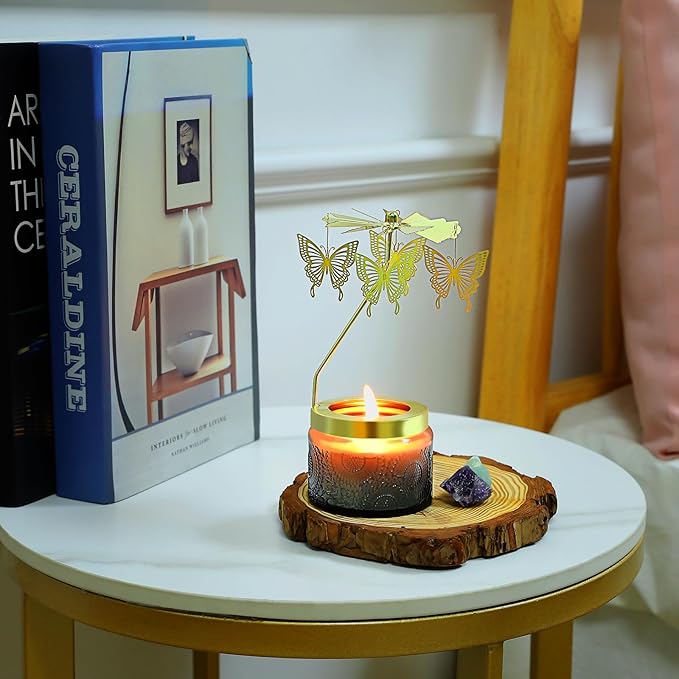 Butterfly Gifts for Women, Rotatable Candle Gifts, Vanilla Cream Scented Candles Anniversary Christmas Thanksgiving, Unique Butterfly Best Girl, Friends,Mom, Gray - Bloomnest