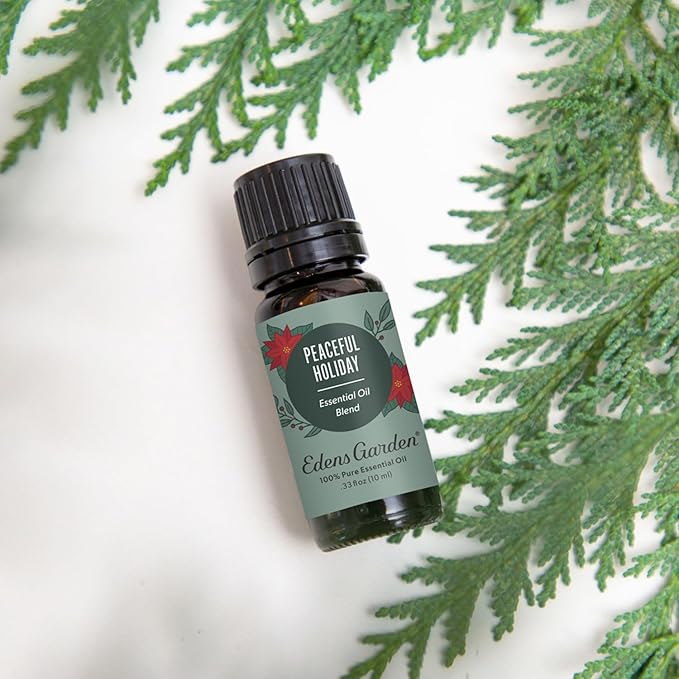 Edens Garden Peaceful Holiday Essential Oil Blend- 100% Pure Premium Grade, Christmas Essential Oils for Diffuser, Winter Holiday Peace Scent, No Fragrance Oils, for Home Diffusers 10 ml (.33 fl oz) - Bloomnest
