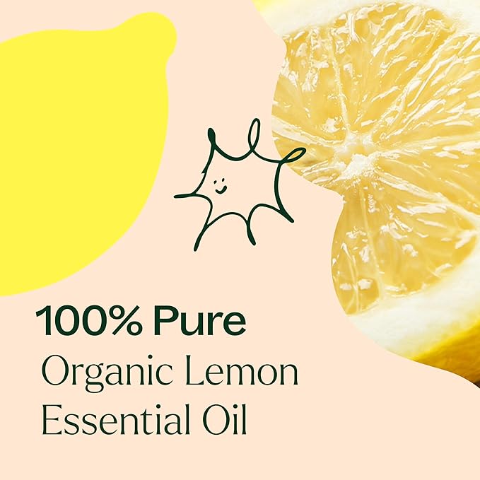 Plant Therapy Organic Lemon Essential Oil 100% Pure, USDA Certified Organic, Undiluted, Natural Aromatherapy, Therapeutic Grade 100 mL (3.3 oz) - Bloomnest