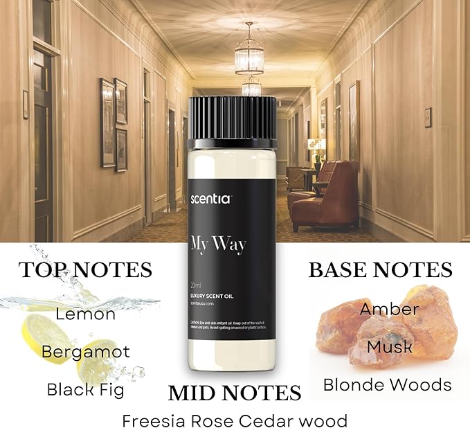 My Way Hotel Diffuser Oil | Aromatherapy Fragrances Inspired by 5-Star Hotels | Luxurious Scents Gift Set-5x20ml Bottles Set-The 1 Hotel Miami Beach & 5-Star Hotels - Thanksgiving & Holiday Gift - Bloomnest