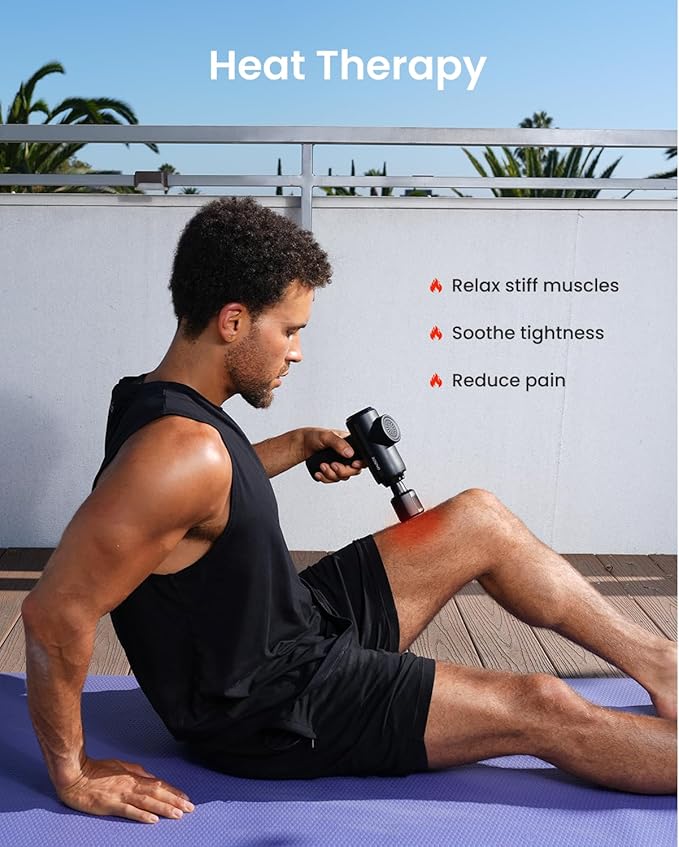 RENPHO Active Thermacool 2 Massage Gun with Heat and Cold Therapy, Professional Deep Tissue Handheld Massager with Carry Case, Percussion Body Muscle Masajeador for Men Women Athletes Back - Bloomnest
