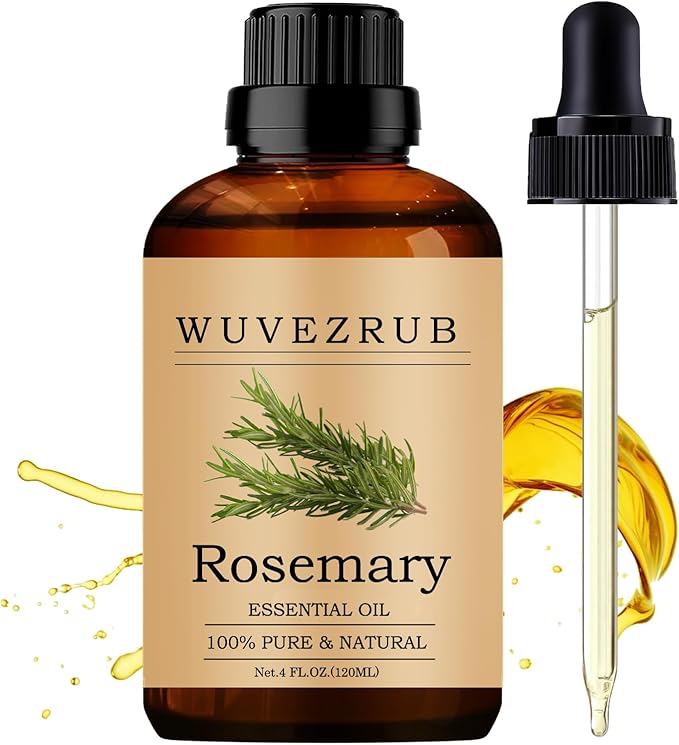 Rosemary Essential Oil 120ML, 100% Pure and Natural - Aromatherapy Diffuser - 4 Fl Oz WUVEZRUB