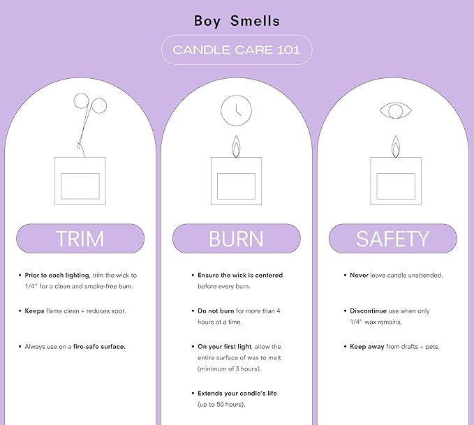 Boy Smells - Cowboy Kush Scented Candles for Men and Women - 8.5 oz - Soy, Coconut Wax Candle Blend - Aromatic Candles for Home with Suede, Saffron and Patchouli - 50-Hour Burn - Cotton Wick - Bloomnest