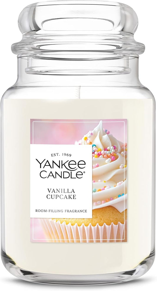Yankee Candle Vanilla Cupcake Scented Candle, 22oz Large Jar with up to 150 Hour Burn Time, Giftable, Birthdays - Bloomnest