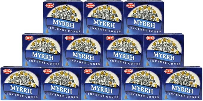 Myrrh Incense Cones and Cone Incense Burner Bundle Insence Insense Hem Incense TRUMIRI