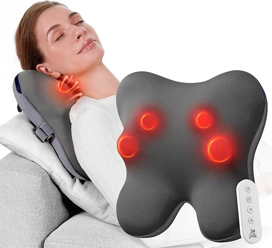 BOB AND BRAD Back Massager with Heat and Remote, EZBack Plus Corded Neck Massager for Pain Relief Deep Tissue, Shiatsu Massage Pillow with 3 Level for Full Body, FSA Eligible Ideal Gifts for Women - Bloomnest