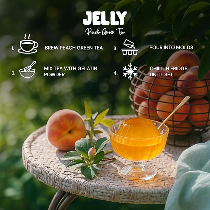 Life Plus Style Gourmet The Secret Garden Organic Peach Green Tea 50 Tea Bags Juicy & Fruity Refreshing Hot or Iced Tea Antioxidant-Rich Non GMO, Gluten Free Eco-Friendly USDA Certified - Bloomnest