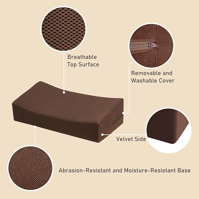 Meditation Cushion - Floor Pillow for Adults - Floor Seating & Meditation Pillow - Yoga Bolster with Washable Cover - High Density Responsive Bamboo Charcoal Foam for Sitting - Bloomnest