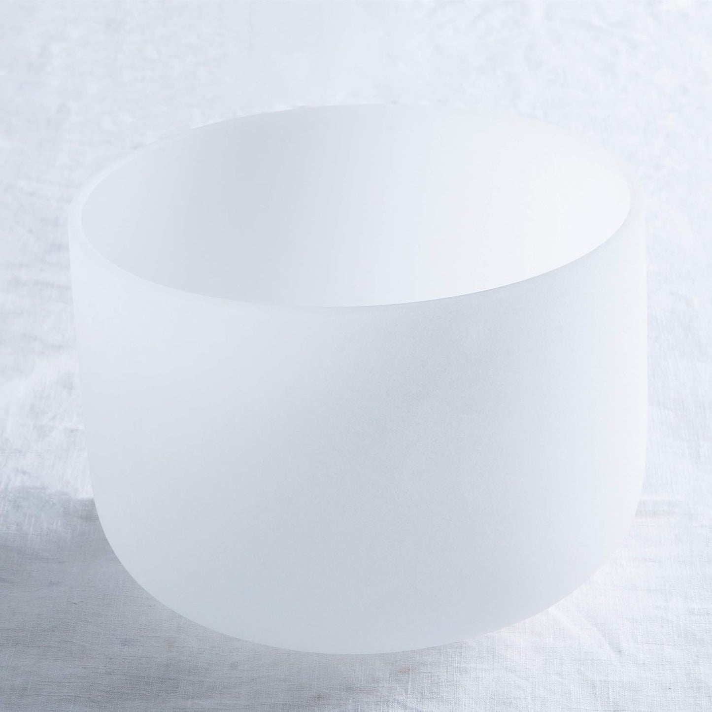 Leize Quartz Crystal Singing Bowl C Note 432 hz Root Chakra White 12" with Suede Striker