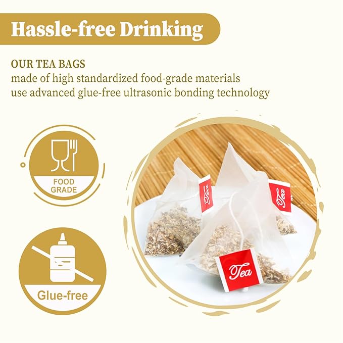 FullChea - Dandelion Root Tea Bags, 100 Teabags, 2.5g/bag - Premium Raw Dandelion Root Tea Detox - Non-GMO - Caffeine-free - Rich in Vitamins & Support Immune System - Bloomnest