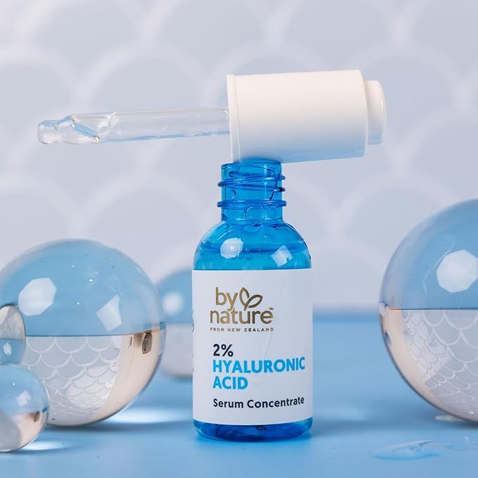 By Nature 2% Hyaluronic Acid Serum for Face & Neck – Deep Hydration Serum for Dry, Oily & Sensitive Skin – Lightweight Facial Serum, 1 fl oz - Bloomnest