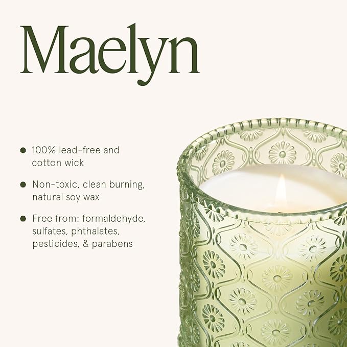 LA JOLIE MUSE Kyoto Vine & Moss Candle - Green Leaves, Tree Moss, Vetiver | 6 oz Natural Soy Wax | 40 Hours Clean Burn | Fresh Scented Candle | Gift-Ready for Hosts & Gatherings - Bloomnest