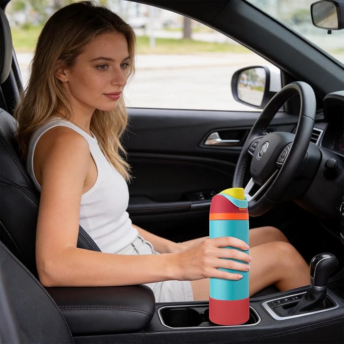 2PCS Silicone Water Bottle Boot, Compatible with Owala 24oz 32oz 40oz, Protective Anti-Scratch & Anti-Dent No Noise Sleeve Cover for FreeSip/Twist/Flip Water Bottles (Burgundy, 32oz) BKBY