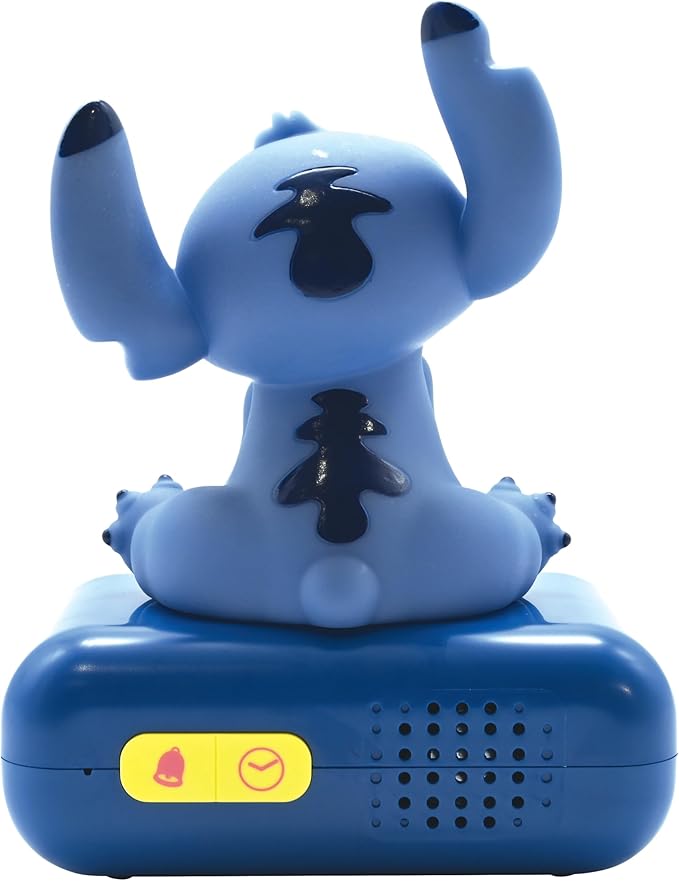 LEXiBOOK, Disney Stitch, Stitch Nightlight Alarm Clock, Sounds and Melodies, LCD Backlit Screen, Luminous, Snooze, Blue, RL800D - Bloomnest