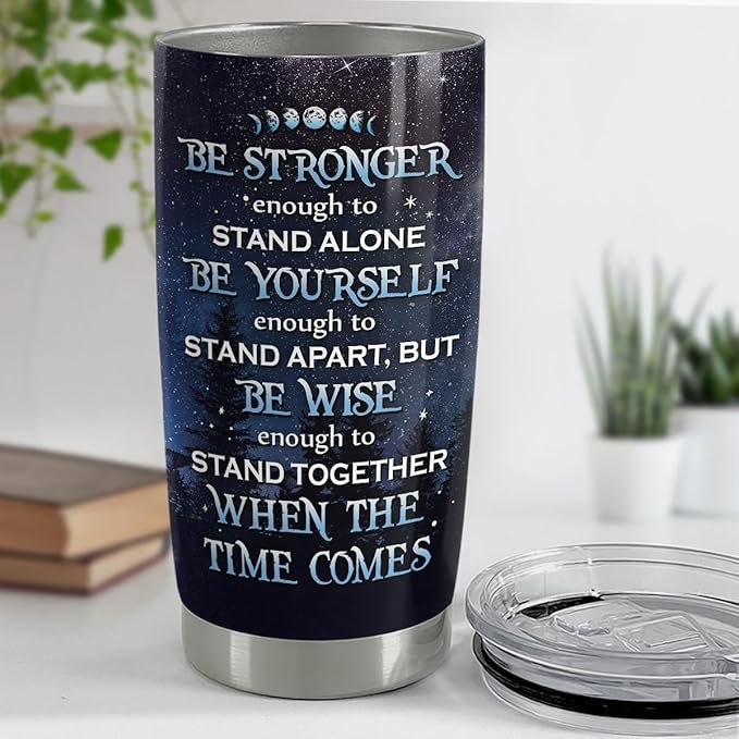 SANDJEST Personalized Wolf Tumbler with Customize Name 20oz 30oz Tumbler with Lid Gift for Woman Man Friend Inspired Gifts - Bloomnest