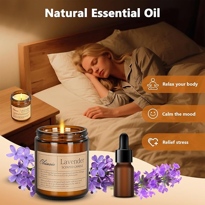 Scented Candles, Candles for Home Scented, 2Pack 14oz Bath and Body Works Candle for Women, Aromatherapy Jar Candle Gift for Home(Coffee & Lavender) - Bloomnest
