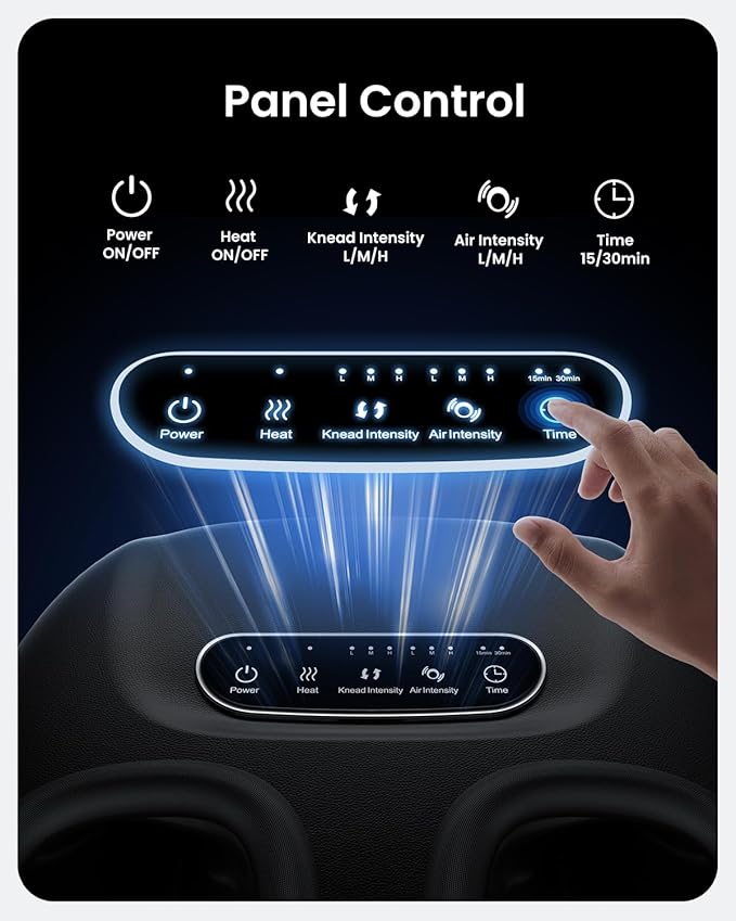 RENPHO Shiatsu Foot Massager Machine with Heat, Electric Heated Foot Massager with Remote for Plantar Fasciitis, Size Up to 11 - Bloomnest