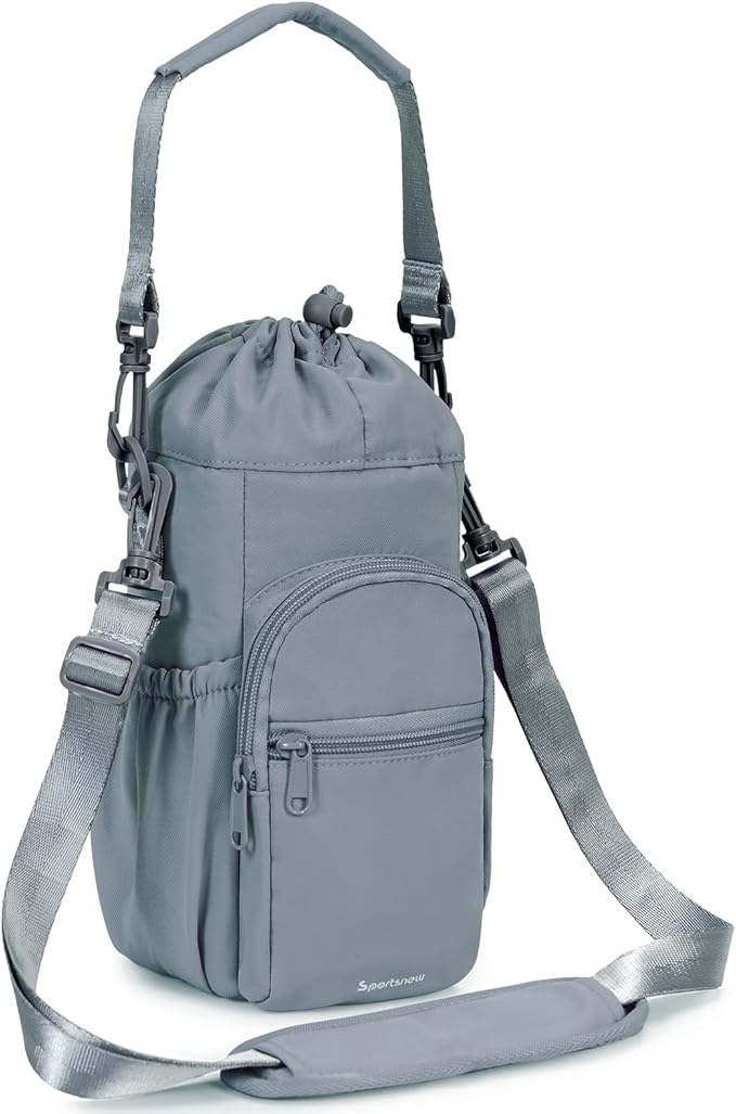 sportsnew Water Bottle Holder with Strap 32oz 40oz Insulated Water Bottle Carrier Sling Bag with Phone Pocket Crossbody sportsnew