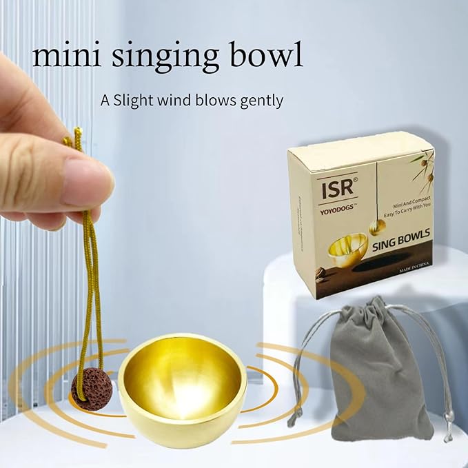 Mini Singing Bowls Set,Portable Sound Bowl Brass Handcrafted For Yoga,Meditation And Mindfulness,Chakra Healing Relaxation Gifts For Men,Women