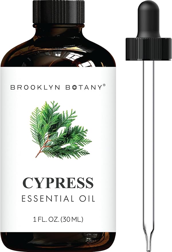 Brooklyn Botany Cypress Essential Oil - 100% Pure and Natural - Premium Grade Oil with Dropper - for Aromatherapy and Diffuser - 1 Fl Oz - Bloomnest