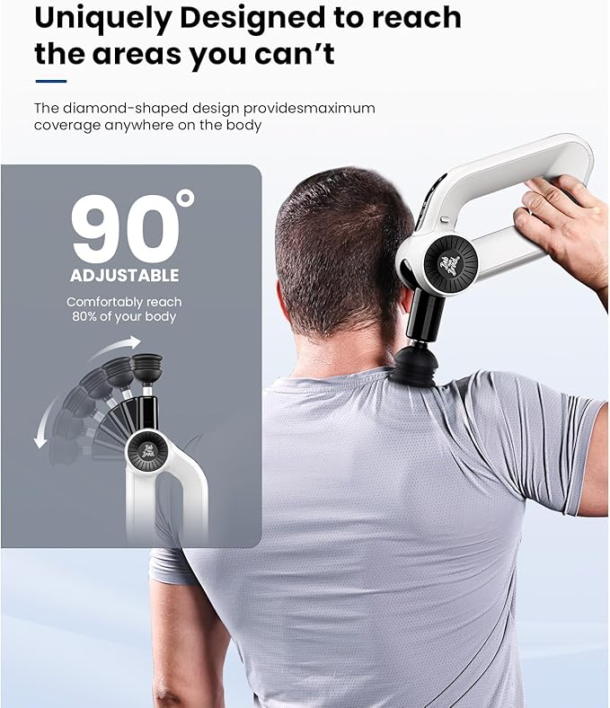 BOB AND BRAD D6 Pro Plus Massage Gun with Heat, Deep Tissue Percussion with 16mm Amplitude, Professional Muscle Massager Gun for Athletes, Quiet Electric Handheld Massager - Bloomnest