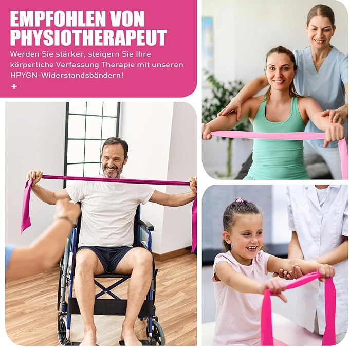 Resistance Bands, Exercise Bands, Physical Therapy Bands for Strength Training, Yoga, Pilates, Stretch Elastic Band with Different Strengths, Workout Bands for Home Gym - Bloomnest