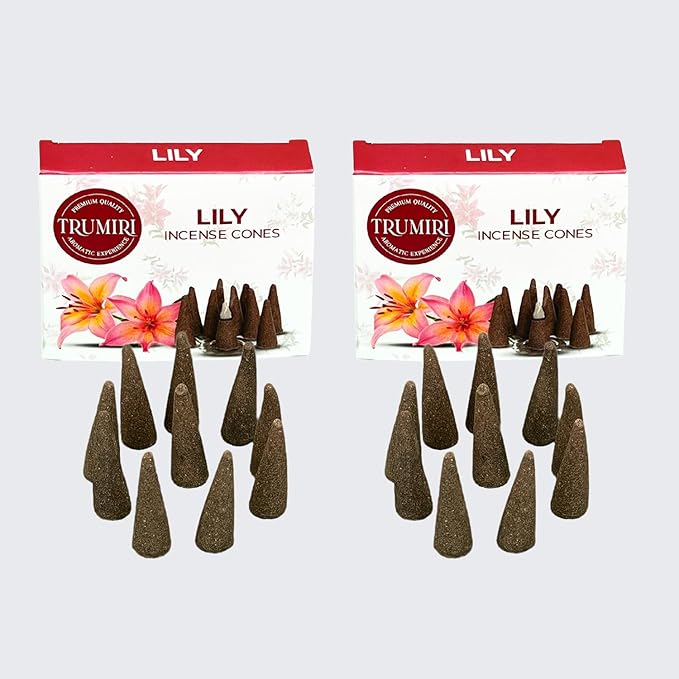 Lily Incense Cones - Dual Pack of 10 - Scented Cone Incense TRUMIRI