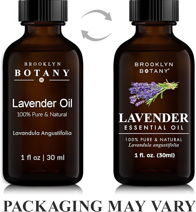 Brooklyn Botany Lavender Essential Oil - 100% Pure and Natural - Premium Grade Oil with Dropper - for Aromatherapy and Diffuser - 1 Fl Oz - Bloomnest