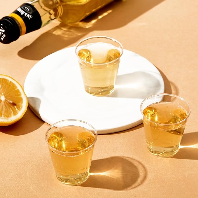 2 OZ 500 Pack Plastic Shot Glasses, Disposable Cups, Wine Tasting Cups, Small Plastic Tumbler for Whiskey, Wine Tasting, Food Samples, Perfect for Halloween, Thanksgiving, Christmas Party - Bloomnest