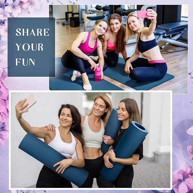 Timgle 6 Pcs 10mm Thick Yoga Mat Bulk, 68 x 24 Inches, Anti-Slip Tear-Resistant Exercise Mat for Adult Fitness, Stretching, Workout and Studio - Bloomnest