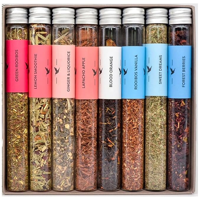 eat.art Tea Botanics | Globally Sourced Herbal Tea Sampler Gift Set | 8-Pack Gift Set - Bloomnest