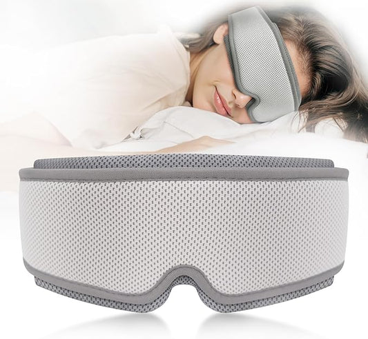 Weighted Sleep Mask for Women Men, Light Block Eye Cover, Gentle Pressure for for Sleeping, Traveling & Relaxation - Bloomnest