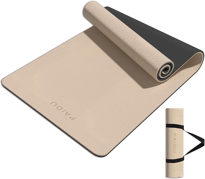 Yoga Mat 8mm Super Thick TPE Fitness Mat | SGS Certified | Non-Slip, Odorless & Tear-Resistant | Unisex with Strap | for Yoga, Pilates, Meditation & Home Workouts - Bloomnest