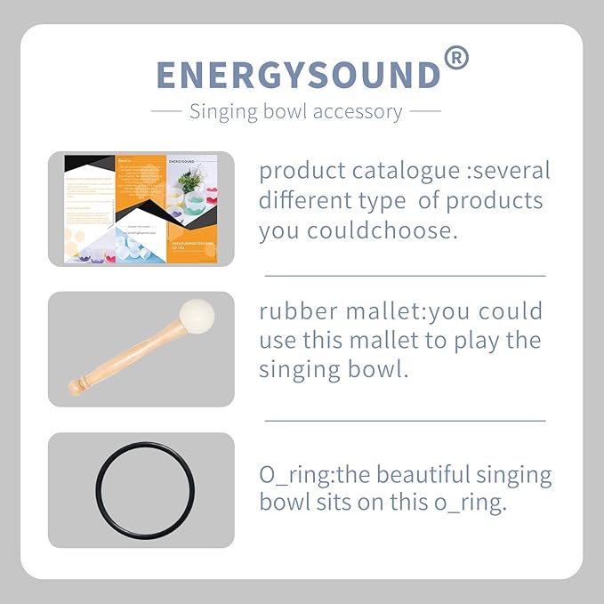 ENERGYSOUND 432Hz Perfect Pitch C Note Root Chakra Frosted Quartz Crystal Singing Bowl 7 inch mallet & o-ring included - Bloomnest