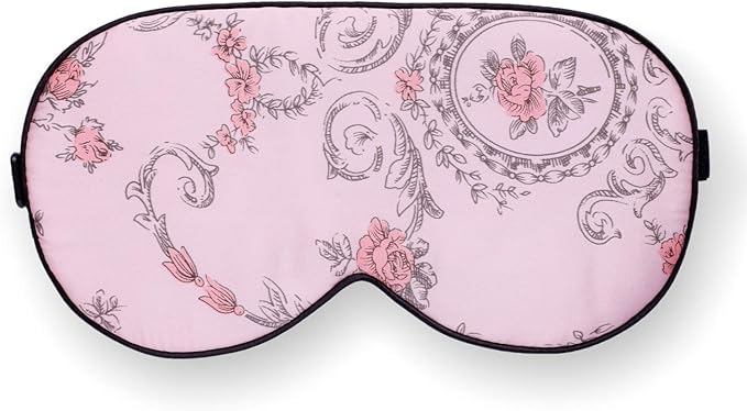 Maxfeel 100% Pure Silk Eye Mask - Sleep Eye Cover in Floral Colors (#1) - Bloomnest