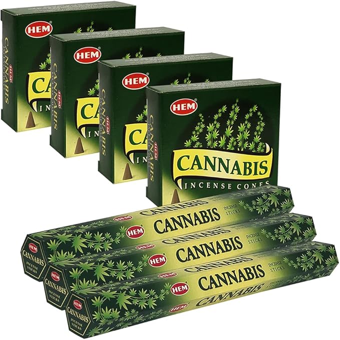 TRUMIRI Cannabis Incense Sticks and Cone Incense Holder Variety Pack Bundle TRUMIRI