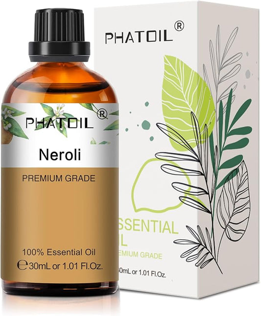 Neroli 1.01fl.oz Essential Oil, PHATOIL Pure Aromatherapy Oils for Diffuser, Humidifier, Perfect for DIY Soap, Candle, Bath Bombs Making(30ml) PHATOIL